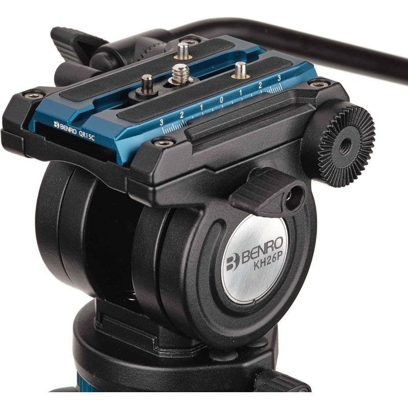 Benro KH26PC Video Tripod with Head, 15lb Payload, Continuous Pan