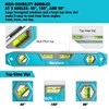 DURATECH 12-Inch Magnetic Torpedo Level with 0°/45°/90° Bubbles & V-Groove