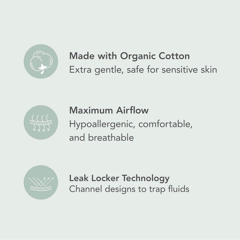 Rael Reusable Pads, Organic Cotton Cover Pad - Postpartum and