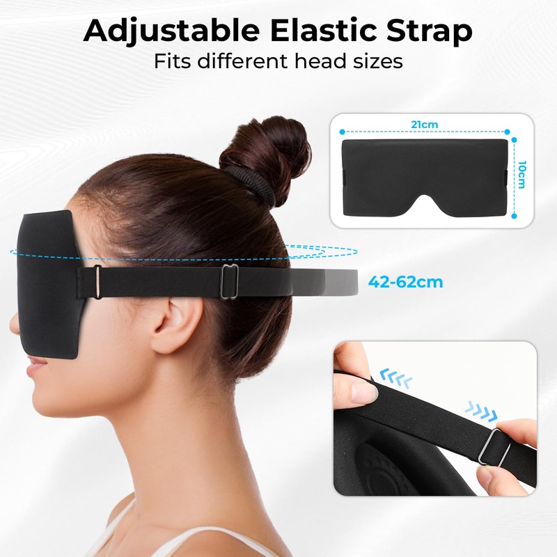 Alyvisun Blackout Sleep Mask, Deepen Eye Contour, Black