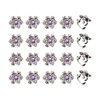 20 Pcs Mini Rhinestone Flower Hair Clips Small Pearl Hair