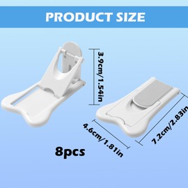 Sliding Door Lock, 8pcs Child Lock, Child Safety Locks, Baby Proof Cupboard Locks with No Screws or Drills, Sliding Window Locks for Sliding Glass Doors, Windows, Closets & Cabinets