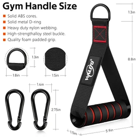 WALITO Exercise Handles, Replacement Cable Machine Attachments for Home Gym Equipment, Pulley System, Pilates, Resistance Bands, Strength Trainer, Heavy Duty Working Out Handles