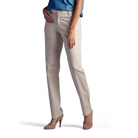 Lee Women's Relaxed Fit All Day Straight Leg Pant Parchment 10 Short US
