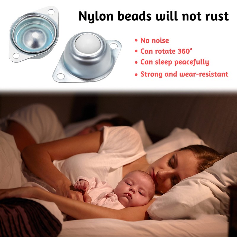 6 PCS 5/8" Nylon Roller Ball Transfer Bearing Casters Units,