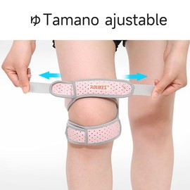 Rodillera con Soporte Doble para Rótula, Ajustable estabilizador de rodilla para tendinitis, artritis, menisco desgarro,correr, voleibol,alivio del do lor de rodilla, recuperación de lesiones, deportes (1, Rosa)