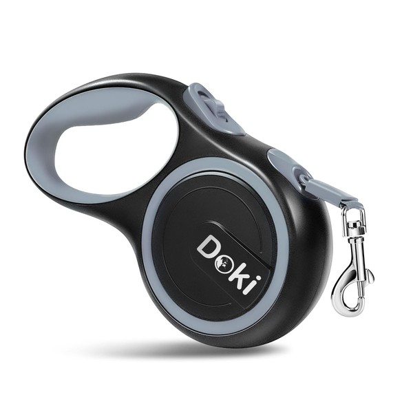 DOKI Retractable Dog Lead, 5m/16FT Reflective Strong Nylon Tape Ribbon