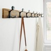 SKOLOO 43-Inch Wood Burnt Coat Rack Wall Mount with 8
