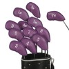 Golf Iron Head Cover Set of 12 Pieces, Thick Synthetic