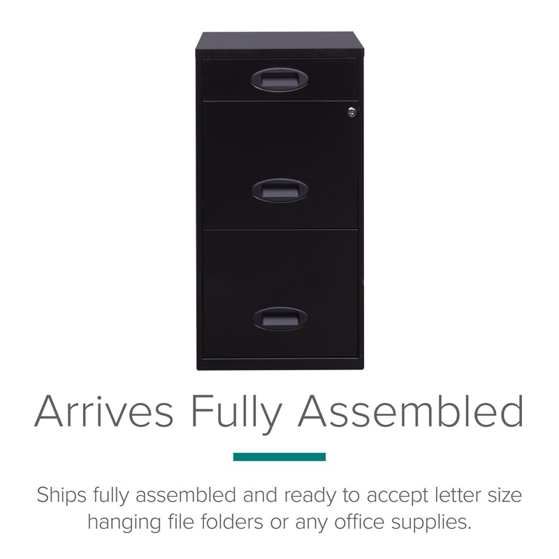 Space Solutions - 3 Drawer Fully Assembled Steel File Cabinet,