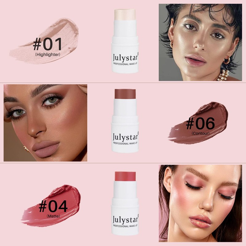 Cynamus Cream Blush Stick, Blush Cream, Blush Stick, Matte Highlight