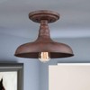 DANSEER Lighting Vintage Retro Rustic Metal Barn Semi Flush Mount