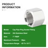 TAISHER 5PCS 304 Stainless Steel Cap Pipe Plug Socket Fitting