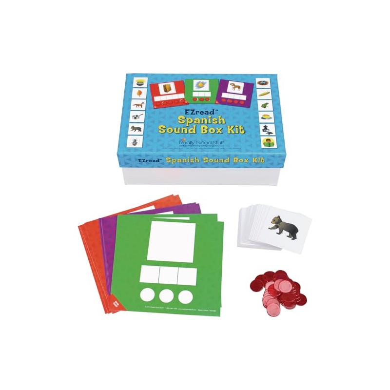 Really Good Stuff Spanish Sound Box Kit - Phoneme Segmentation