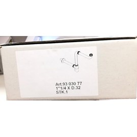 Space-saving siphon DN32 (11/4 inch) – bottle siphon, chrome-plated brass