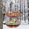 2 Packs Wall Mounted Bird Feeder, Multifunctional PP Garden Bird