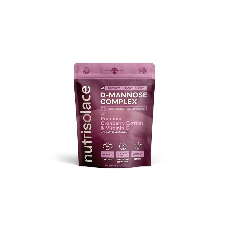 D Mannose and Cranberry Capsules 1000mg | UTI & Cystitis