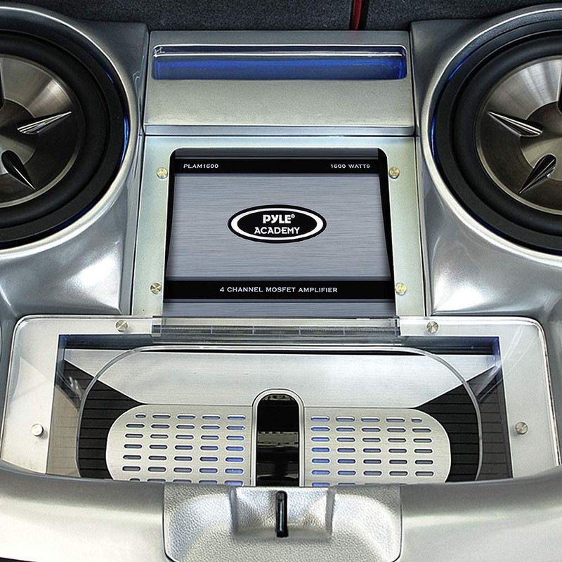 4 Ch. Car Stereo Amplifier Class AB- 1600W Bridgeable High