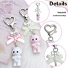 AstraGlam Y2K Cute Cat Keyring Set, Fluffy Cat Pendant with