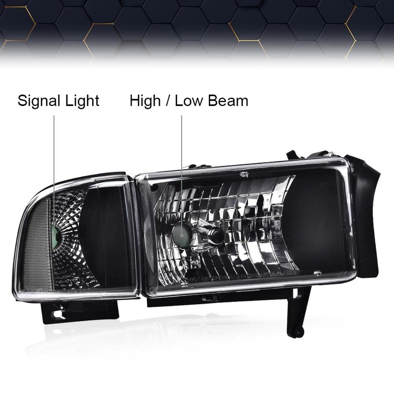 PIT66 LED Headlights,Compatible with 1994-2002 Dodge Ram 1500 2500 3500