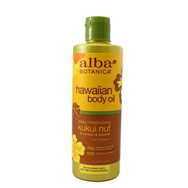 Alba Botanica Hawaiian Body Oil Kukui Nut 8.5 Ounces 2 Pack