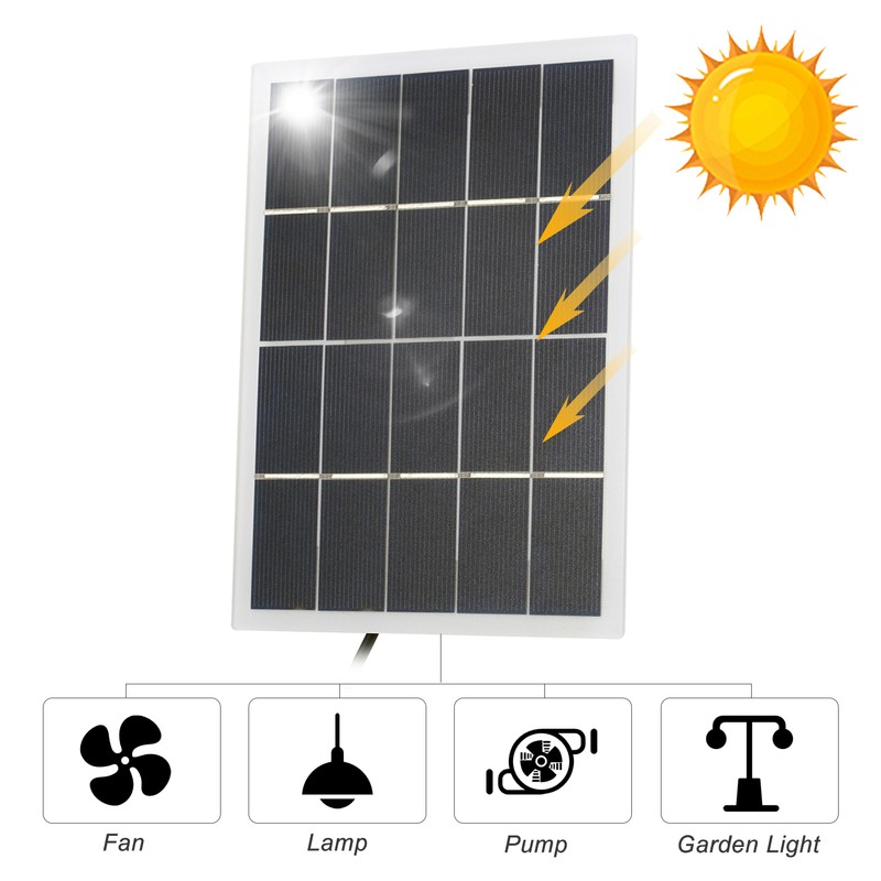 3W 5V Solar Panel with DC Port Polycrystalline Silicon Solar