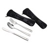 DynkoNA Travel Flatware Set of 2, 6 Pieces Camping Silverware