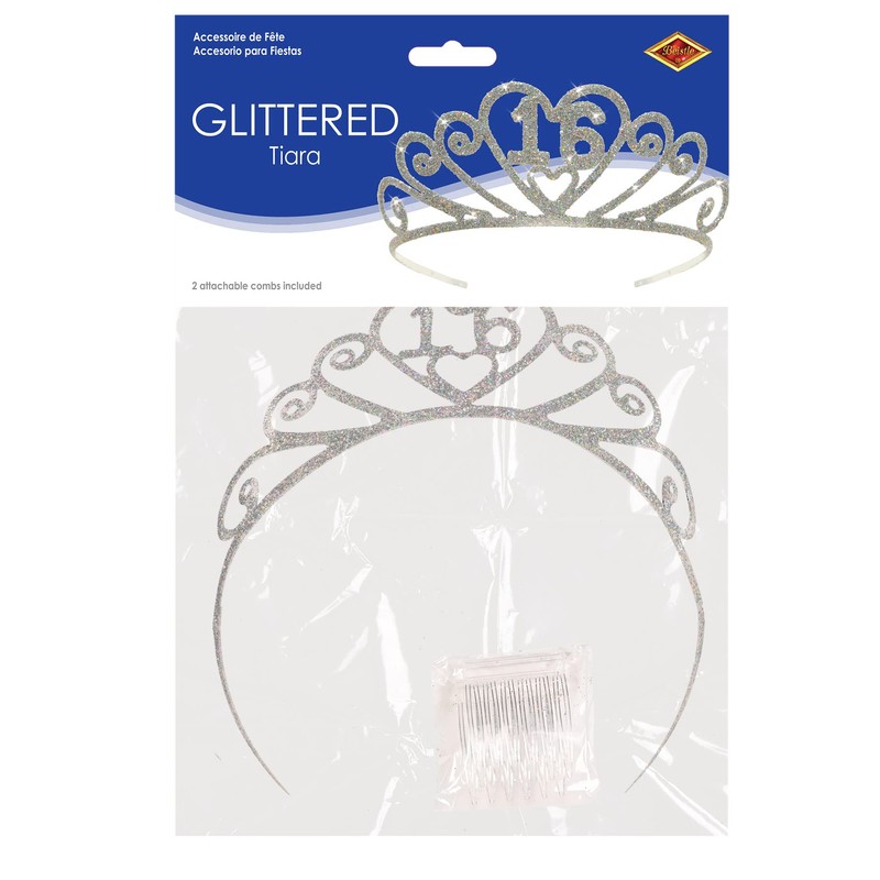 Glittered Metal Tiara -16th