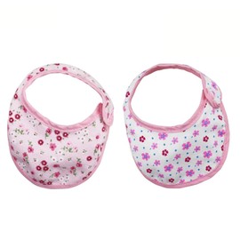 GXGM Pack of 2 Doll Bibs, Doll Accessories, Doll Carrier, Bib Set for 14-18 Inch Dolls, A, pink