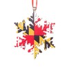 Collegiate Pulse Maryland Flag Snowflake Christmas Ornament