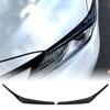 1 Pair Car Headlight Eye Lid Covers Bright Black Smooth