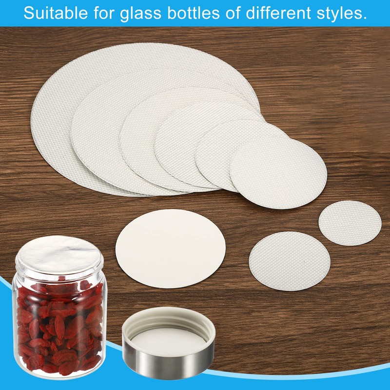 PATIKIL 85mm/3.32" Aluminum Foil Cap Liner, 150Pcs Resistant Tamper Induction