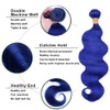 24 26 28 Inch Pure Blue Body Wave Human Hair
