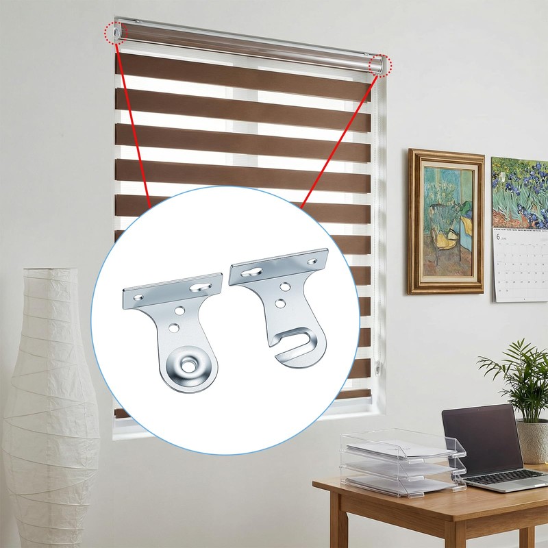 Molain 8Pcs Metal Window Shade Brackets, Roller Shade Outside Mount