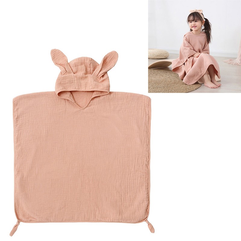 Baby Hooded Towel Pure Cotton 4 Layers Water Absorbent Wearable