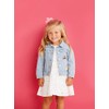 Mud Pie Girl Denim Ruffle Patch Jacket