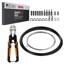 CNCLOL Mountain/Road Bike Shifter Cable Kit, Universal Derailleur Cable Set with Stainless Steel Wire Cutter-Bike Gear Cable 2.8m with 3.5m Oil Housing Kit for Bicycle/MTB/BMX/Road Bike.