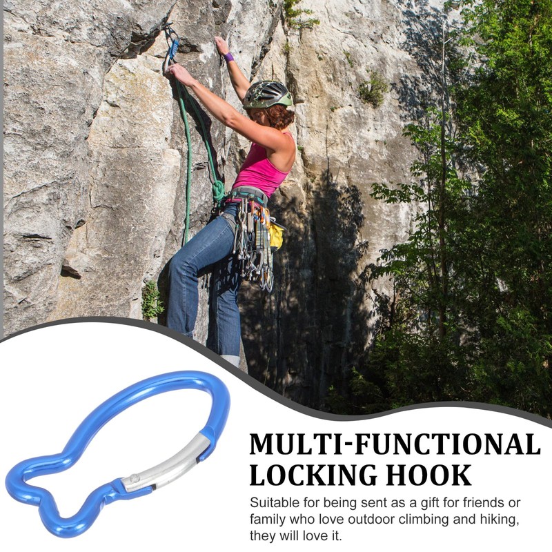 BESPORTBLE Pack of 10 Stainless Steel Carabiners: High Performance Spring