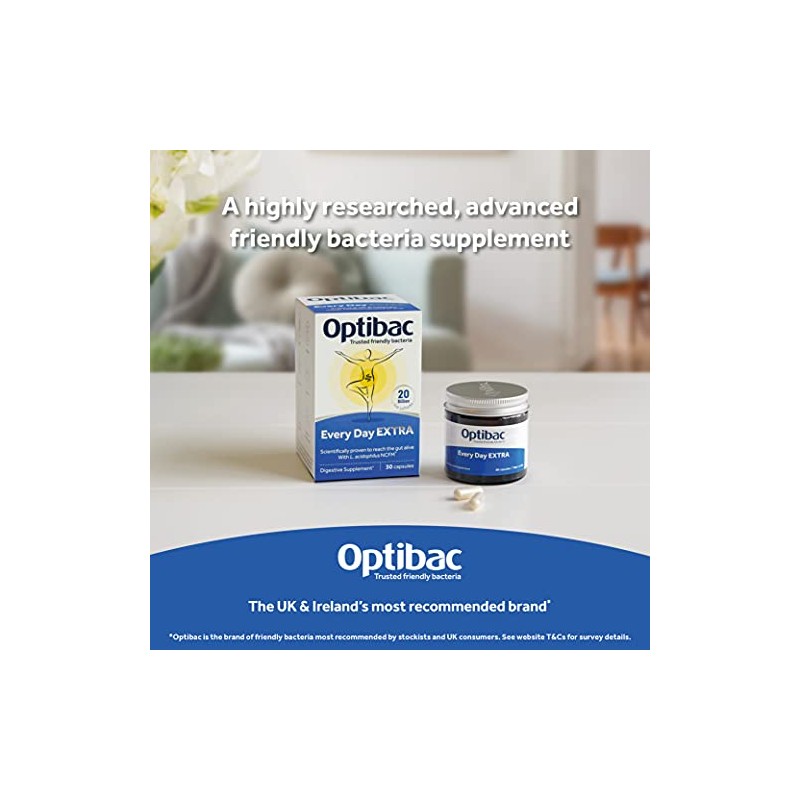 Optibac Probiotics Daily Wellbeing Xtra Strength 30 capsule