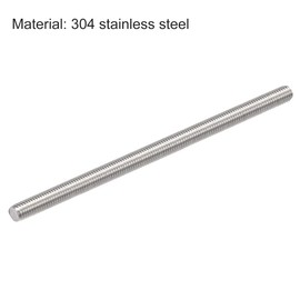 sourcing map M10 x 200mm Fully Threaded Rod 304 Stainless Steel Right Hand Threads
