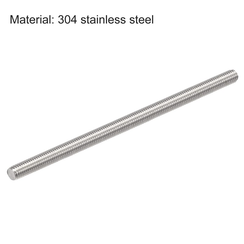 sourcing map M10 x 200mm Fully Threaded Rod 304 Stainless