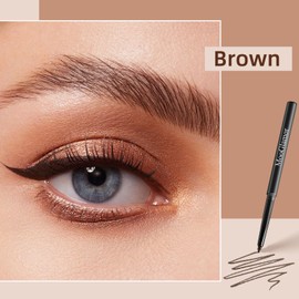 MooGlamor 12 Pcs Brown Eyeliner Pencil Gel Eyeliner Pen with Retractable and Waterproof Eye Liner for Bold and Defined Eye Liner (Brown)