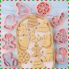 8 Pieces Christmas Cookie Cutters Set Christmas Cookie Cutters Plastic