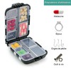 Pillendose für Reisen, tragbar, mit 10 Fächern, Mini-Tablettenbox, leicht und