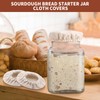 Wjelet 3PCS Sourdough Bread Starter Jar Cloth Covers, Fabric Bowl