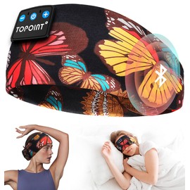 Sleep Headphones Headband Bluetooth 5.4, TOPOINT Sports Headband Earphones Sleeping Bluetooth Wireless with USB C for Women Men Sports Gifts Workout Jogging Yoga Insomnia Air Travel Meditation