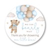 2" Round Boho Bear Balloons Baby Shower Thank You Favor