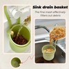 Hanging Sink Drain Basket,Press Automatic Dumping Kitchen Sink Food Waste