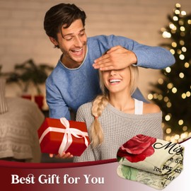 Gifts for Girlfriend, Girlfriend Birthday Gifts, Valentines Gifts for Her - Soft Flannel Blanket for Girlfriend - Christmas, Anniversary, Valentines Day, Birthday Gifts for Girlfriend/GF/Fiancee