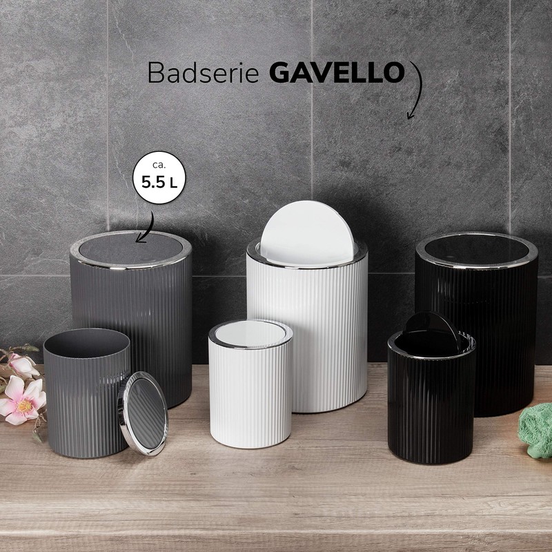bremermann Gavello Cosmetic Bin with Swing Lid // Bathroom Bin